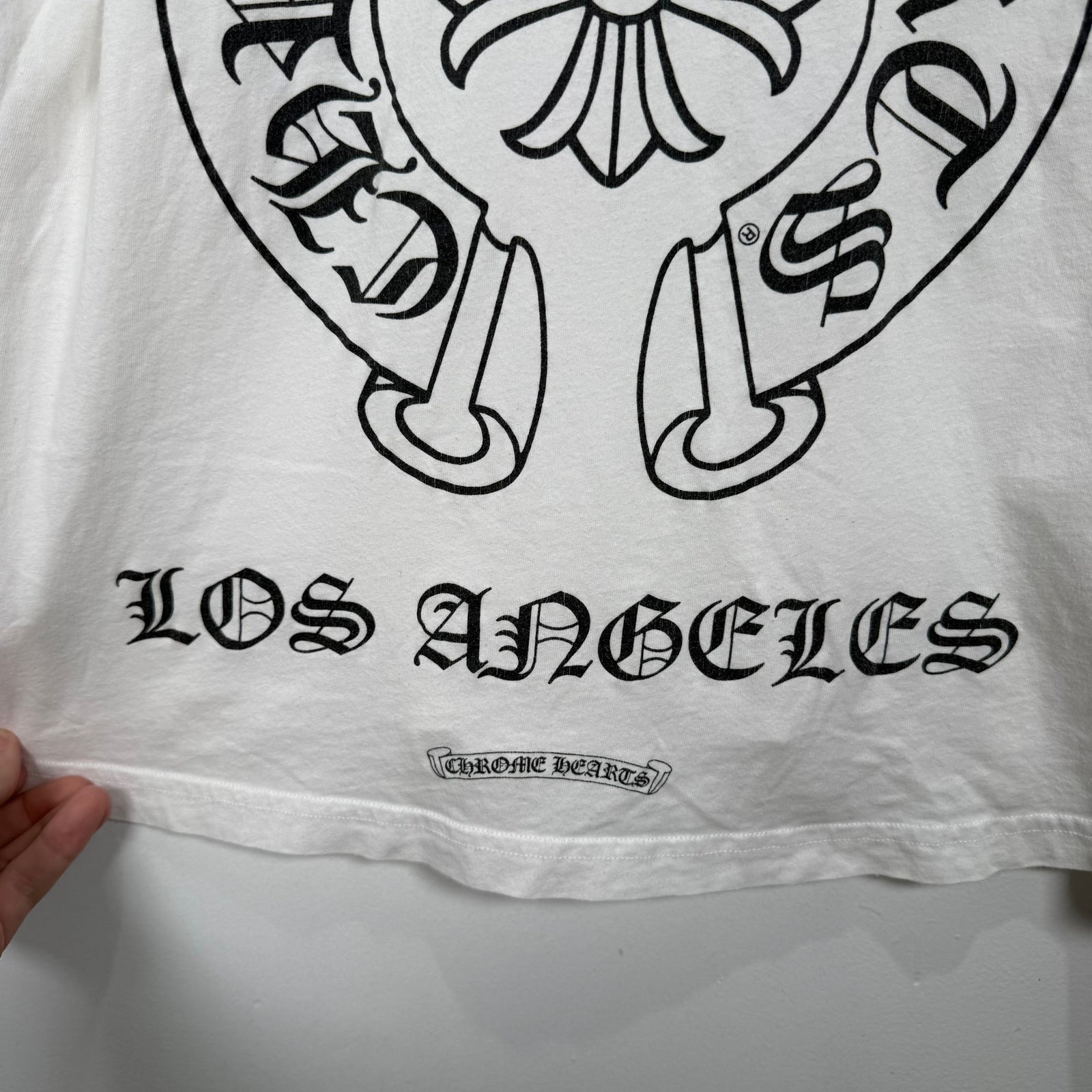 Chrome Hearts White LA Scroll T-Shirt Size M