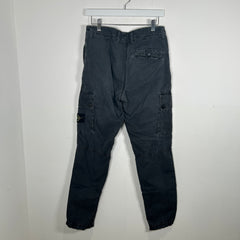 Stone Island Black Washed Cargo Pants Size 30
