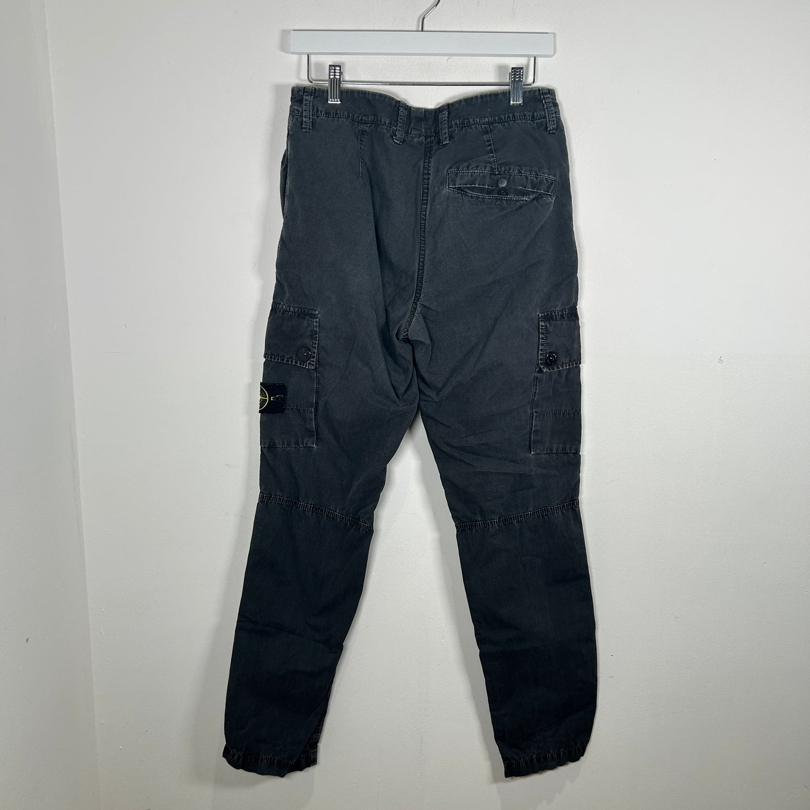 Stone Island Black Washed Cargo Pants Size 30