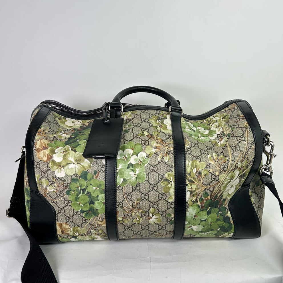 Gucci GG Supreme Blooms Medium Duffle Bag