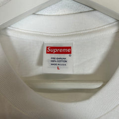 Supreme White Mont Blanc Logo T shirt Size L