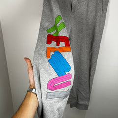 Helmut Lang Grey 3D Logo Sweatpants Size M
