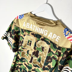 Bape Camo/Gold '93' Football Jersey Size M