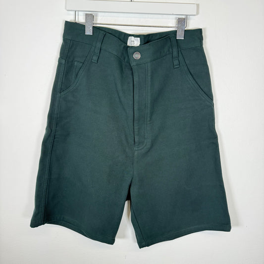 Ami Paris Teal Canvas Shorts Size 31