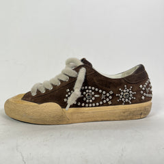 Golden Goose Suede Superstar Pen-Star Embellished Sneaker