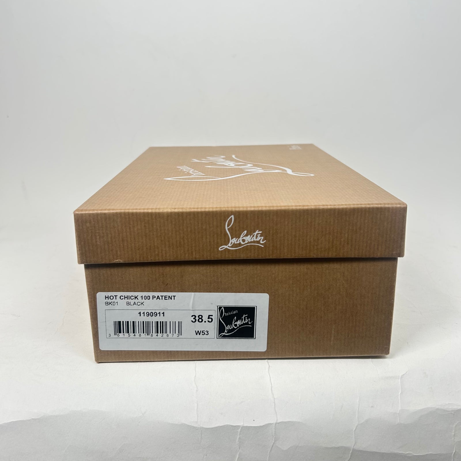 Christian Louboutin Black Patent Hot Chick 100 Heels Size 38.5