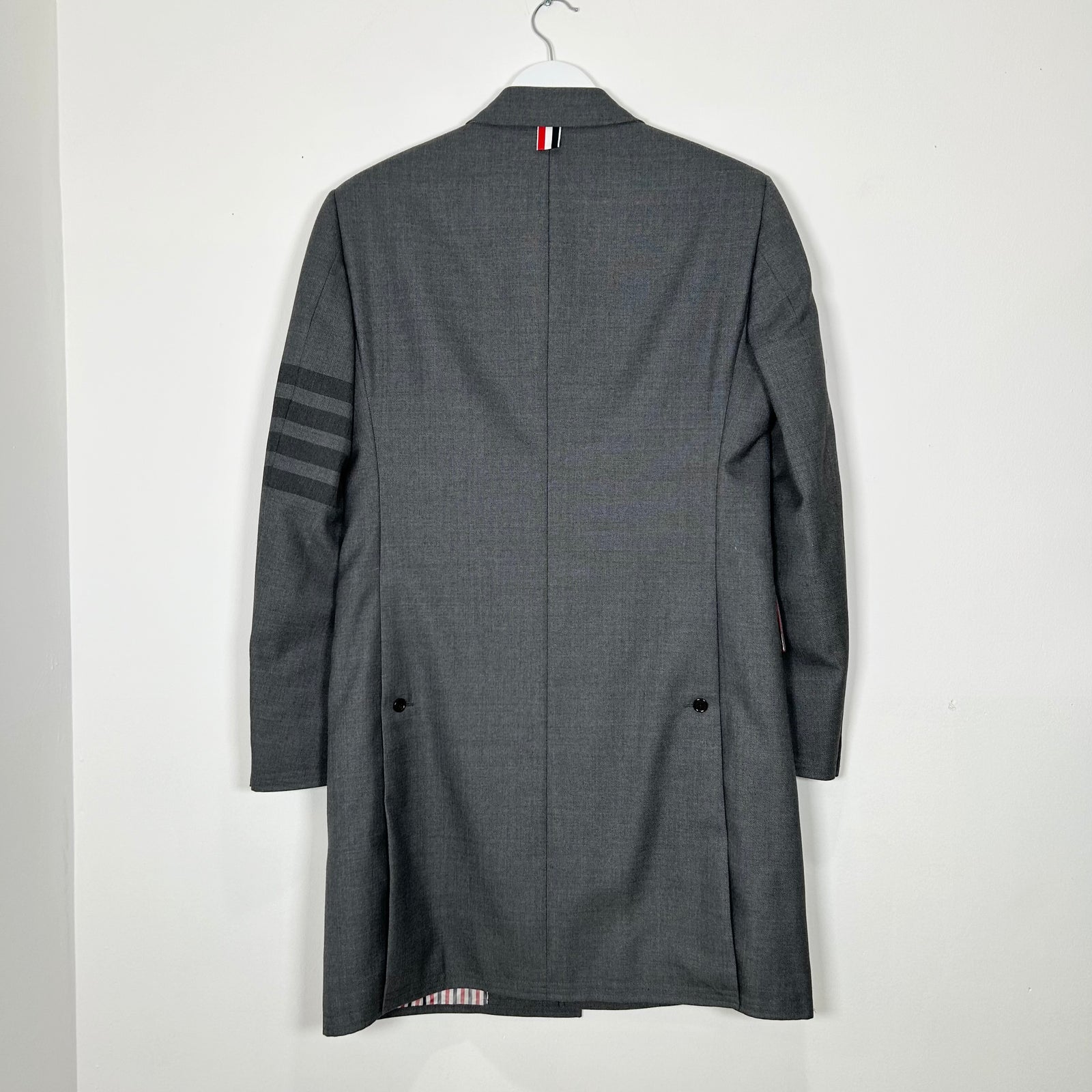 Thom Browne Grey Suit Trench Coat