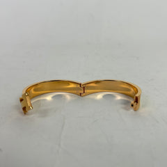 Hermes Jaune Poussin H Clic Enamel Bracelet