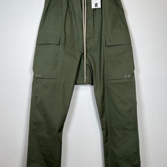 Rick Owens EDFU SS23 Green Cargo Pants Size 34