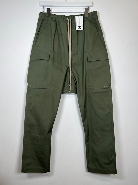 Rick Owens EDFU SS23 Green Cargo Pants Size 34