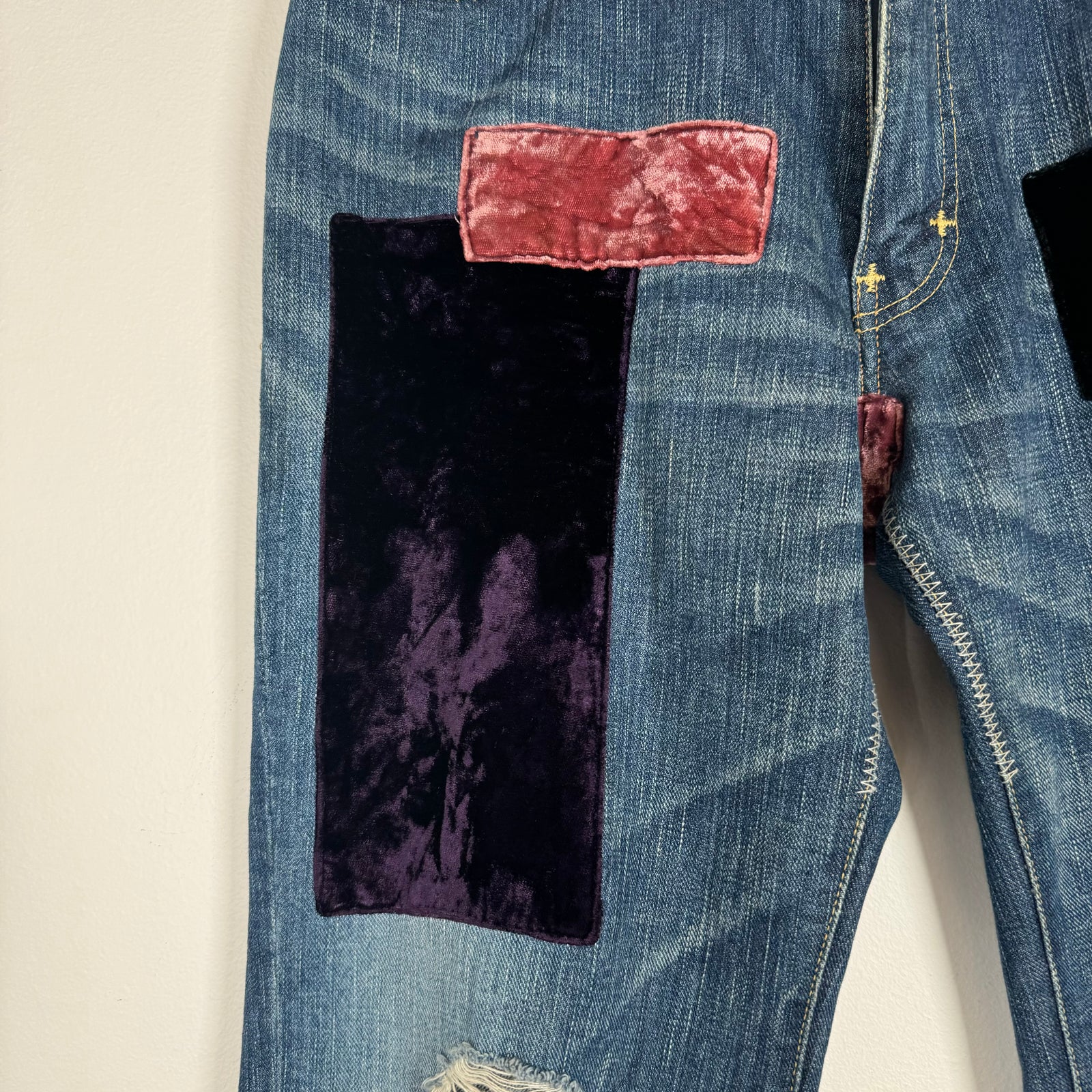 Number (N)ine Kurt Cobain Denim Patch Jeans Size 4x32