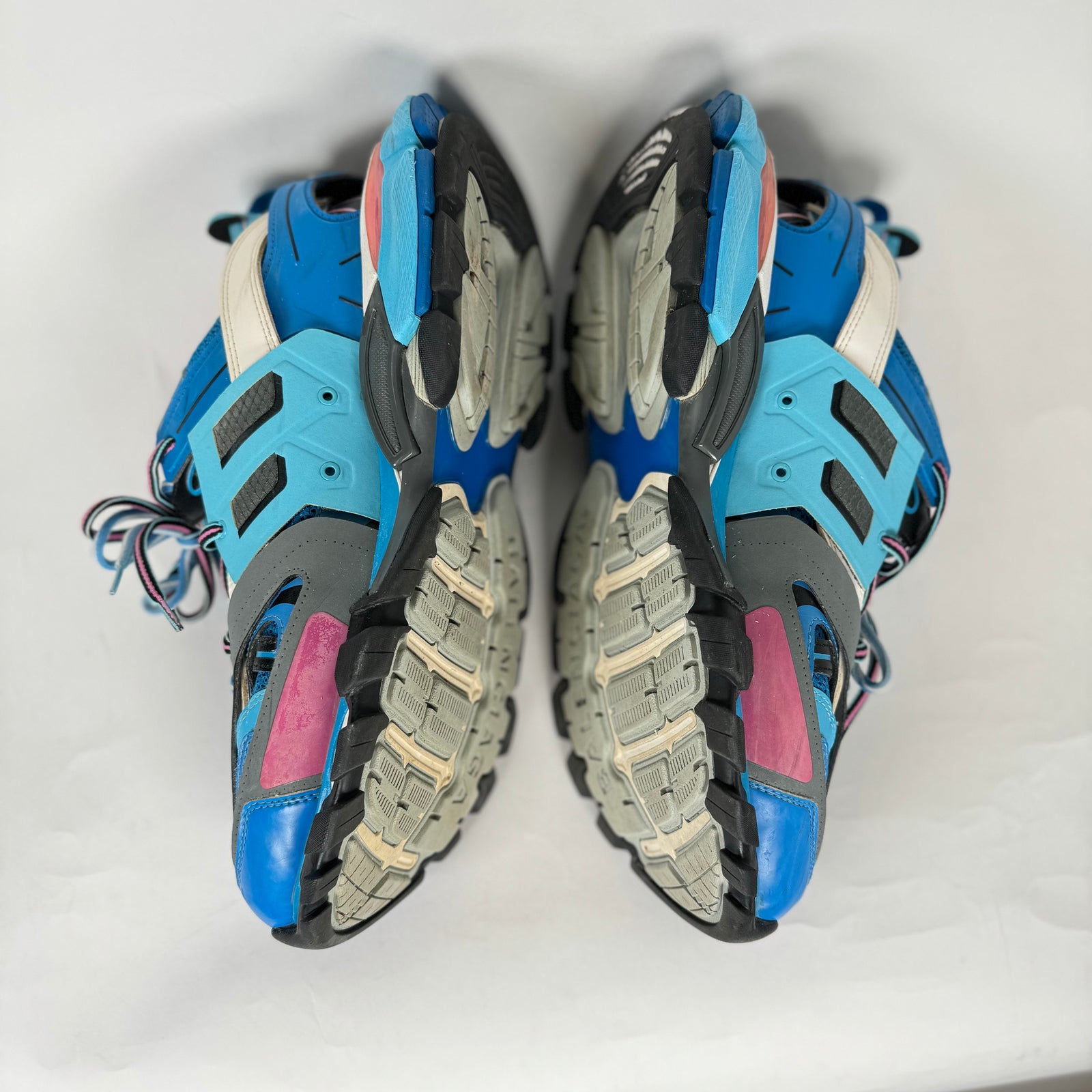 Balenciaga Blue/Pink Track Sneakers Size 44