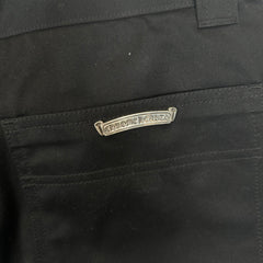 Chrome Hearts Black Double Knee Denim Carpenter Shorts Size 32