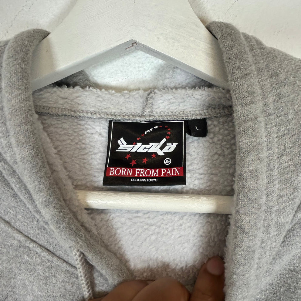 Sicko Navy/Grey Logo Hoodie Size L