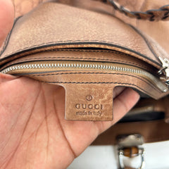 Gucci Brown Guccissma Bamboo Tote Bag