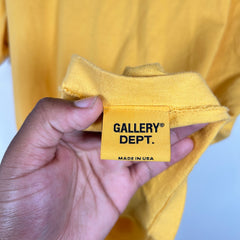 Gallery Dept Yellow Upside Down Logo T-Shirt Size L