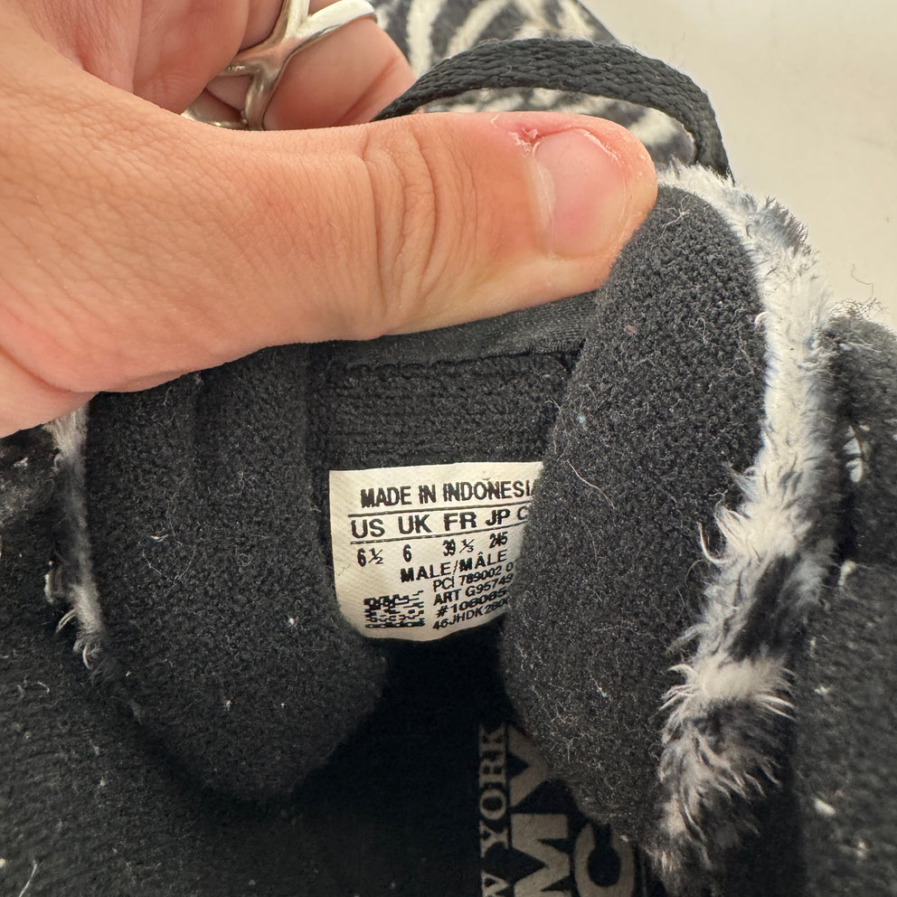 Jeremy Scott x Adidas Zebra Fur High Top Sneaker Size 6.5