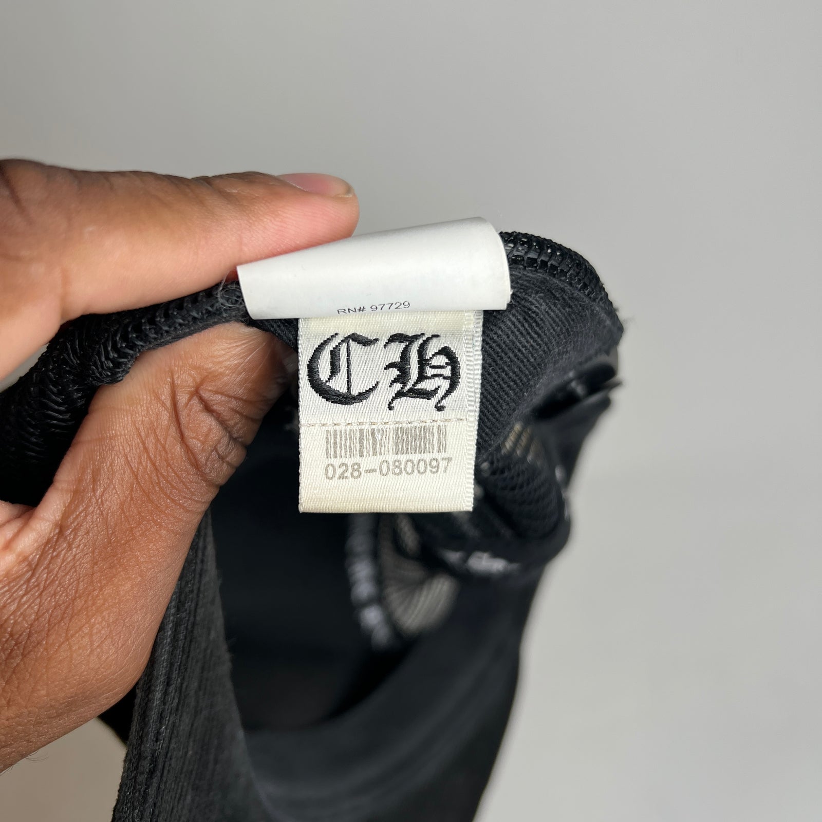 Chrome Hearts Black/Gold CH Hollywood Corduroy Trucker Hat