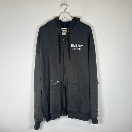 Gallery Dept Grey Vintage Zip-Up Hoodie Size XXL