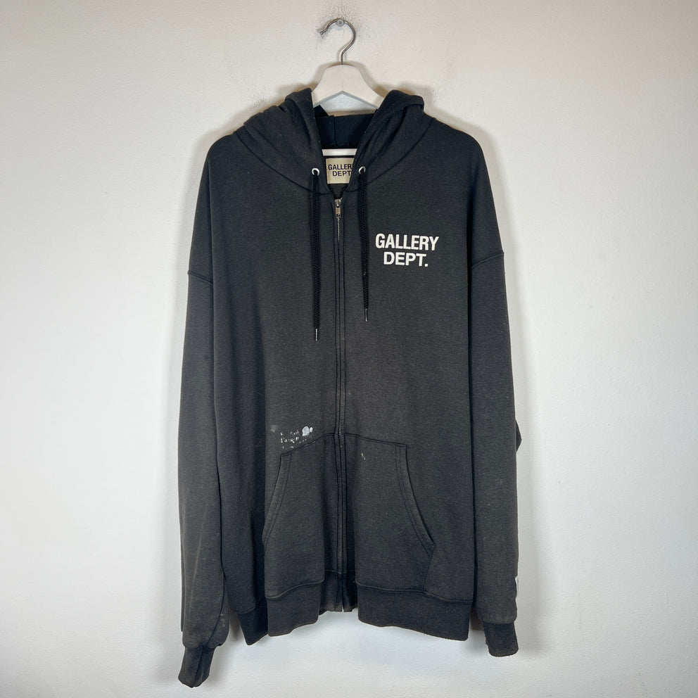 Gallery Dept Grey Vintage Zip-Up Hoodie Size XXL