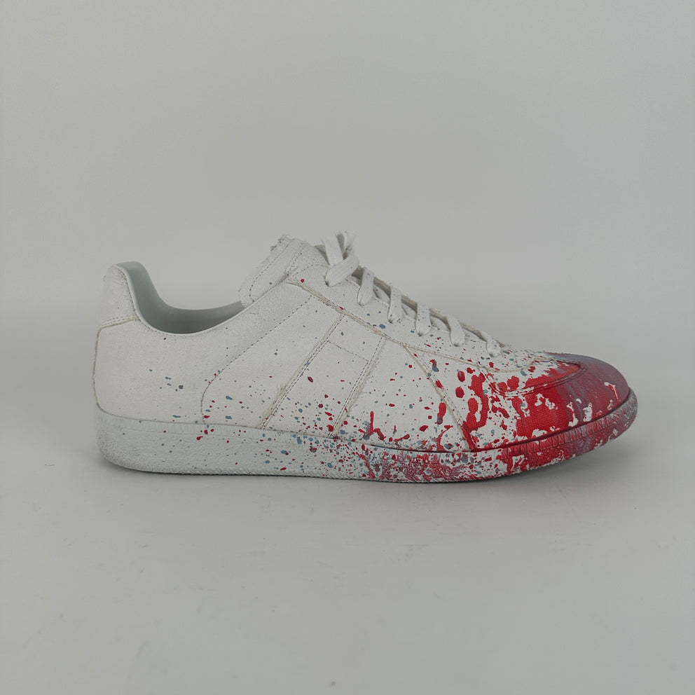 Maison Margiela Canvas White Paint Splatter Size 45