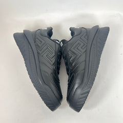 Versace Black Odissea Leather Sneaker Size 38