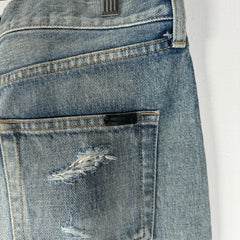 Saint Laurent Distressed Light Wash Jeans Size 30