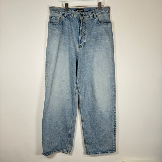 Balenciaga Blue Baggy Fit Jeans Size L