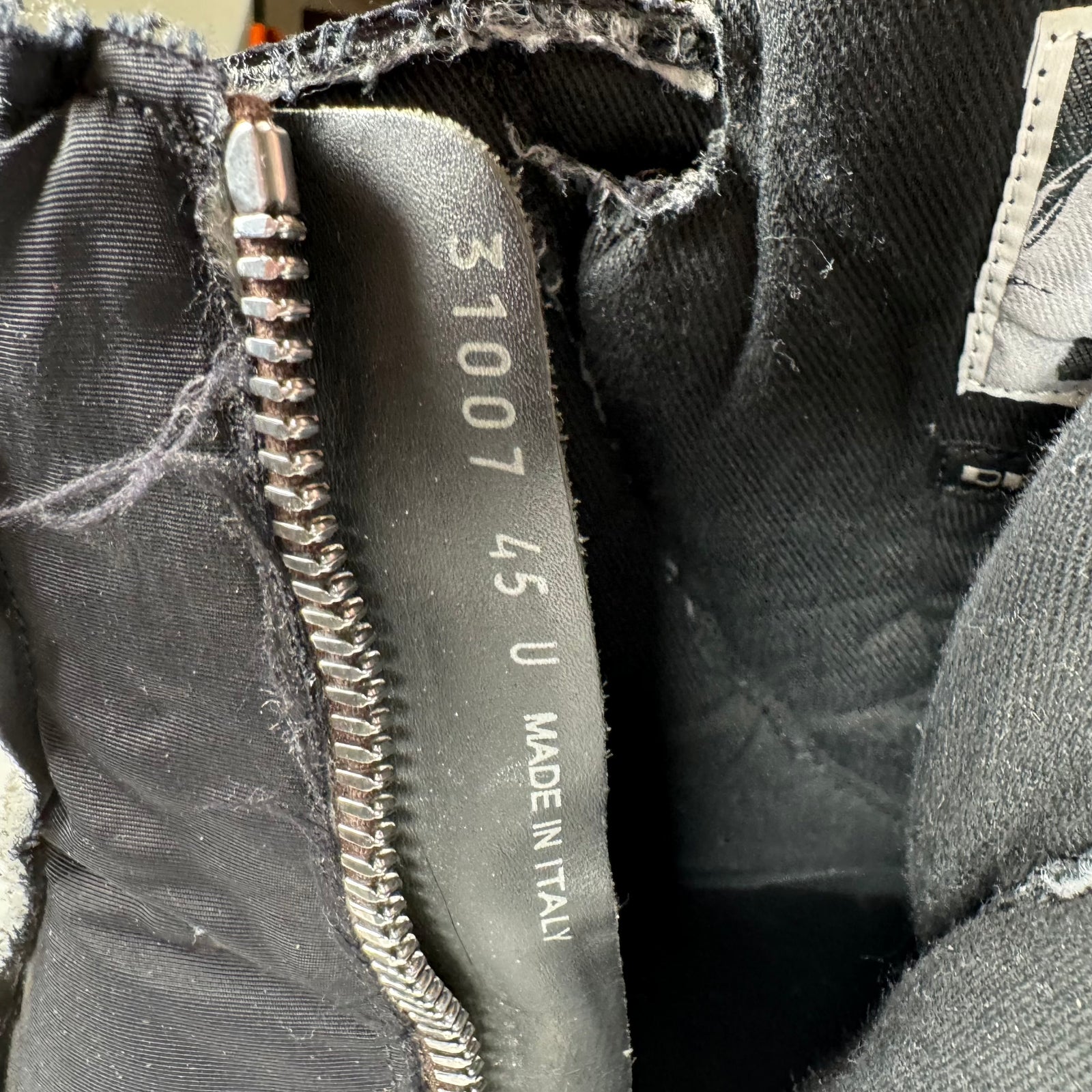 Rick Owens Drkshdw Black Nylon Ramones Size 45