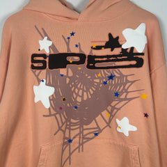 Sp5der Peach Graphic Hoodie Size L