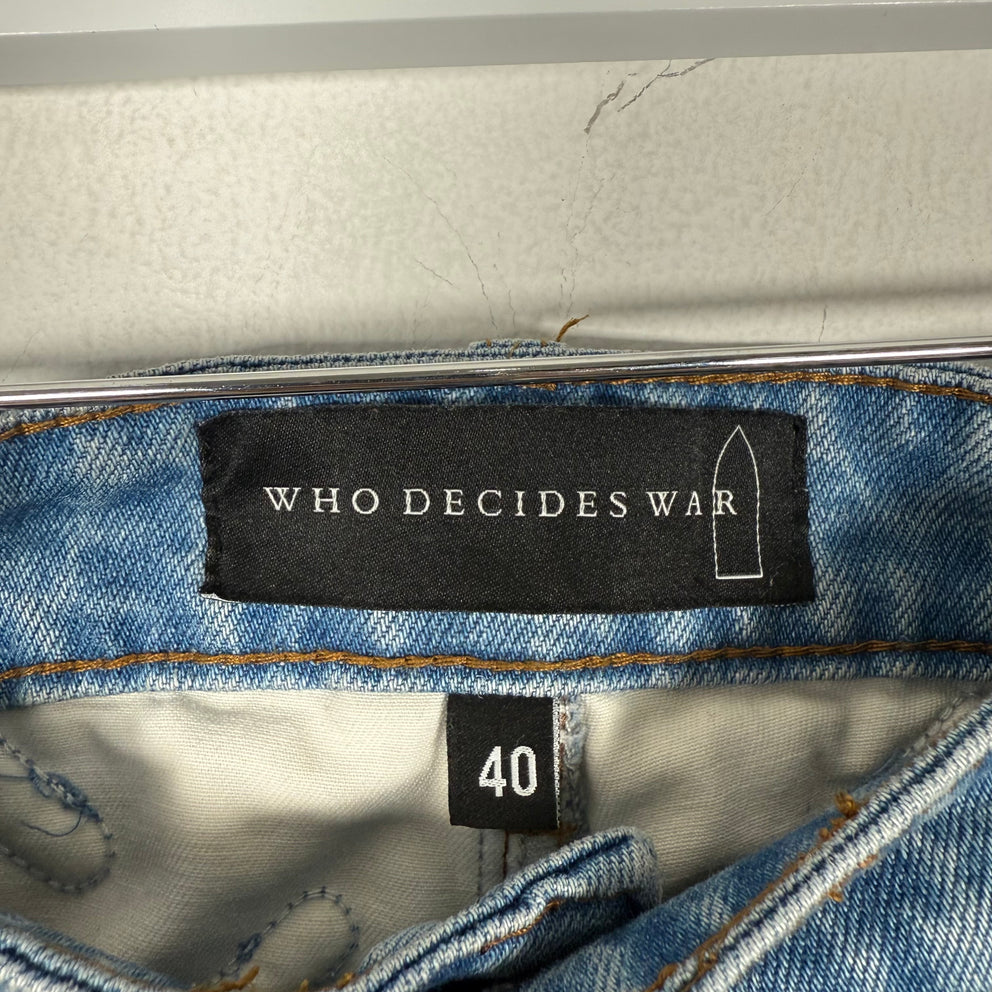 Who Decides War Blue 'Thread Plate' Denim Jeans Size 40