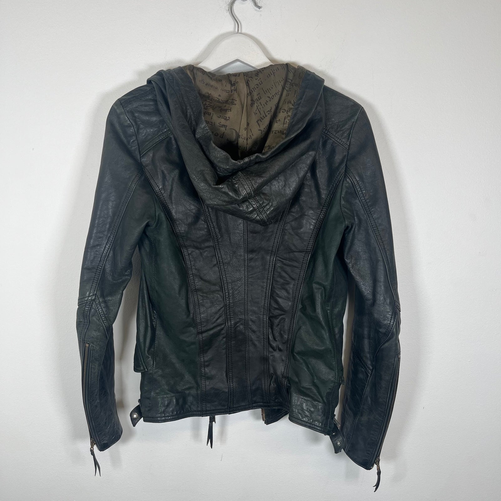 14th Addiction Leather Poem Jacket Size S