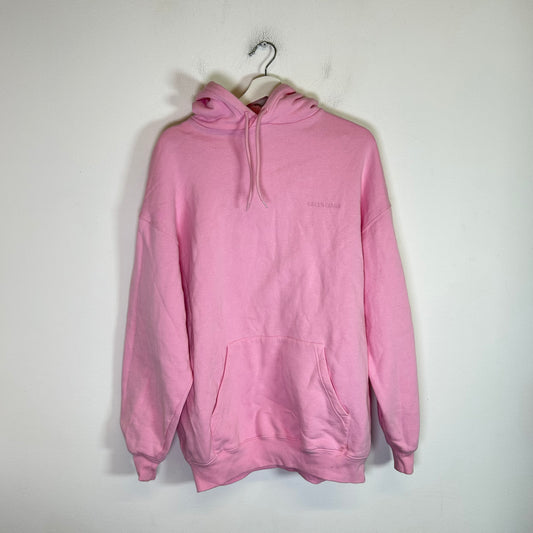 Balenciaga Pink Spell-Out Logo Oversized Hoodie Size XS