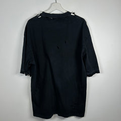 Balenciaga Black Maison BB Distressed T-Shirt