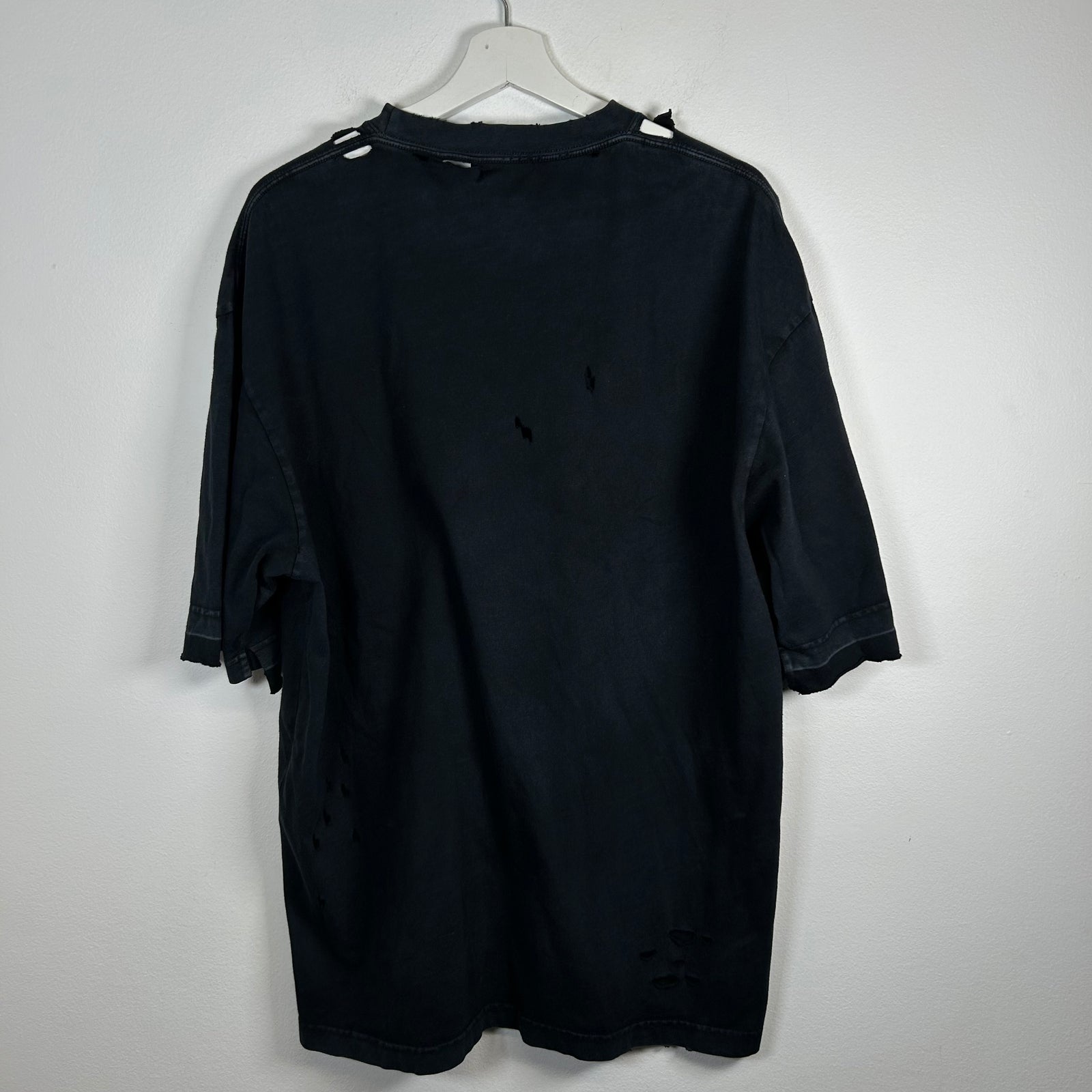 Balenciaga Black Maison BB Distressed T-Shirt