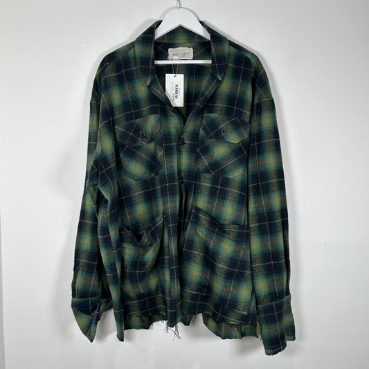 Greg Lauren Green 4-Pocket Flannel Size 4