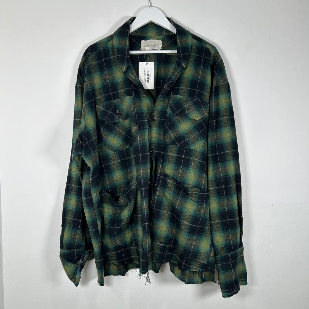 Greg Lauren Green 4-Pocket Flannel Size 4