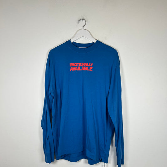 Off White Blue "Emotionally Available" Long sleeve Size XL