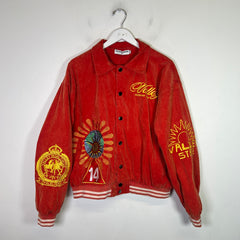Vale Orange Forever Collage Souvenir Varsity Jacket Size XL