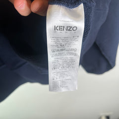 Kenzo Navy Flower Logo Hoodie