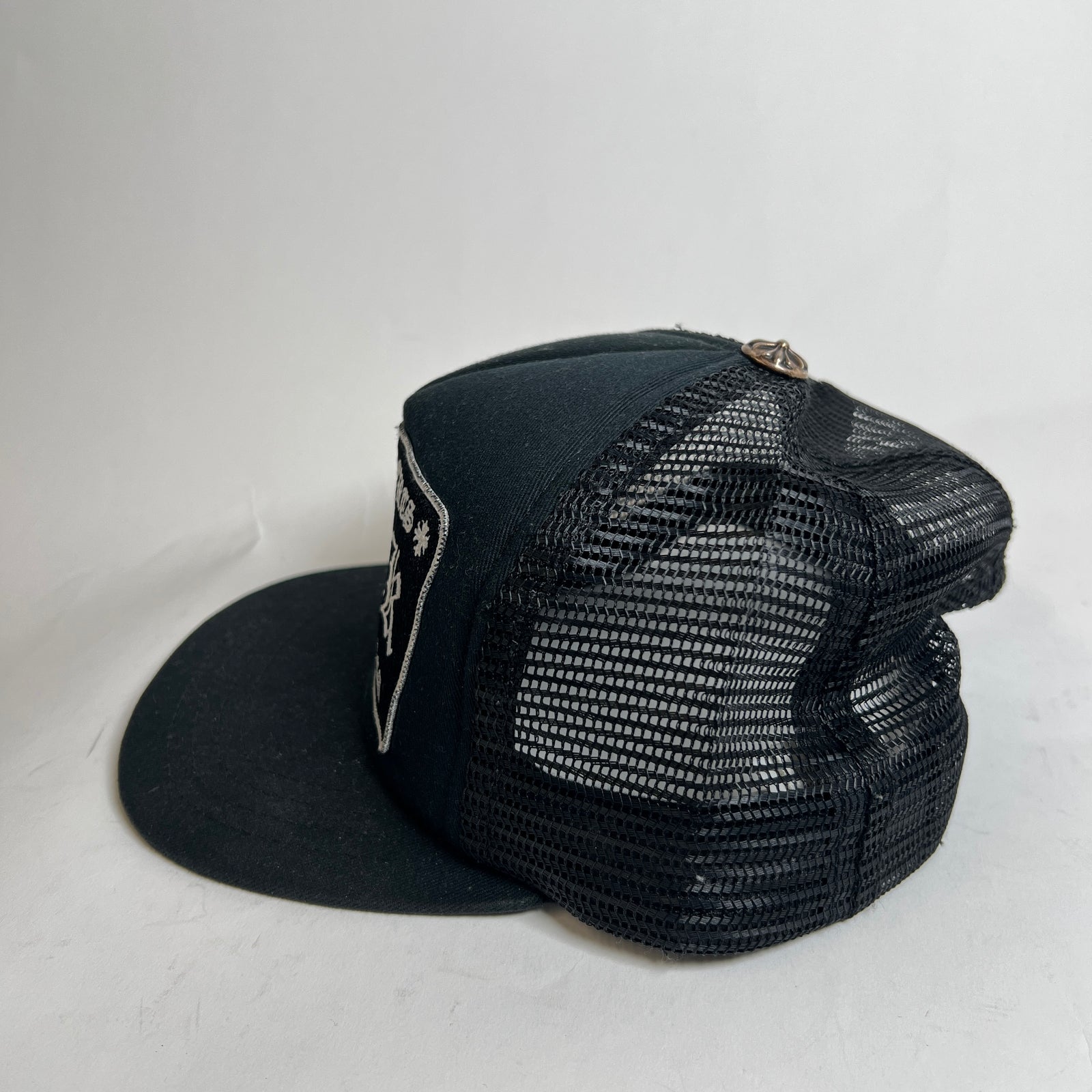 Chrome Hearts Black F**k Hollywood Trucker Hat