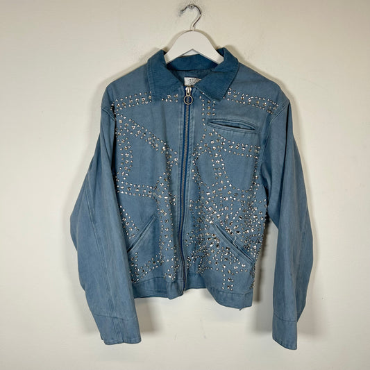 Vale Lives Blue Crystal Work Jacket Size S