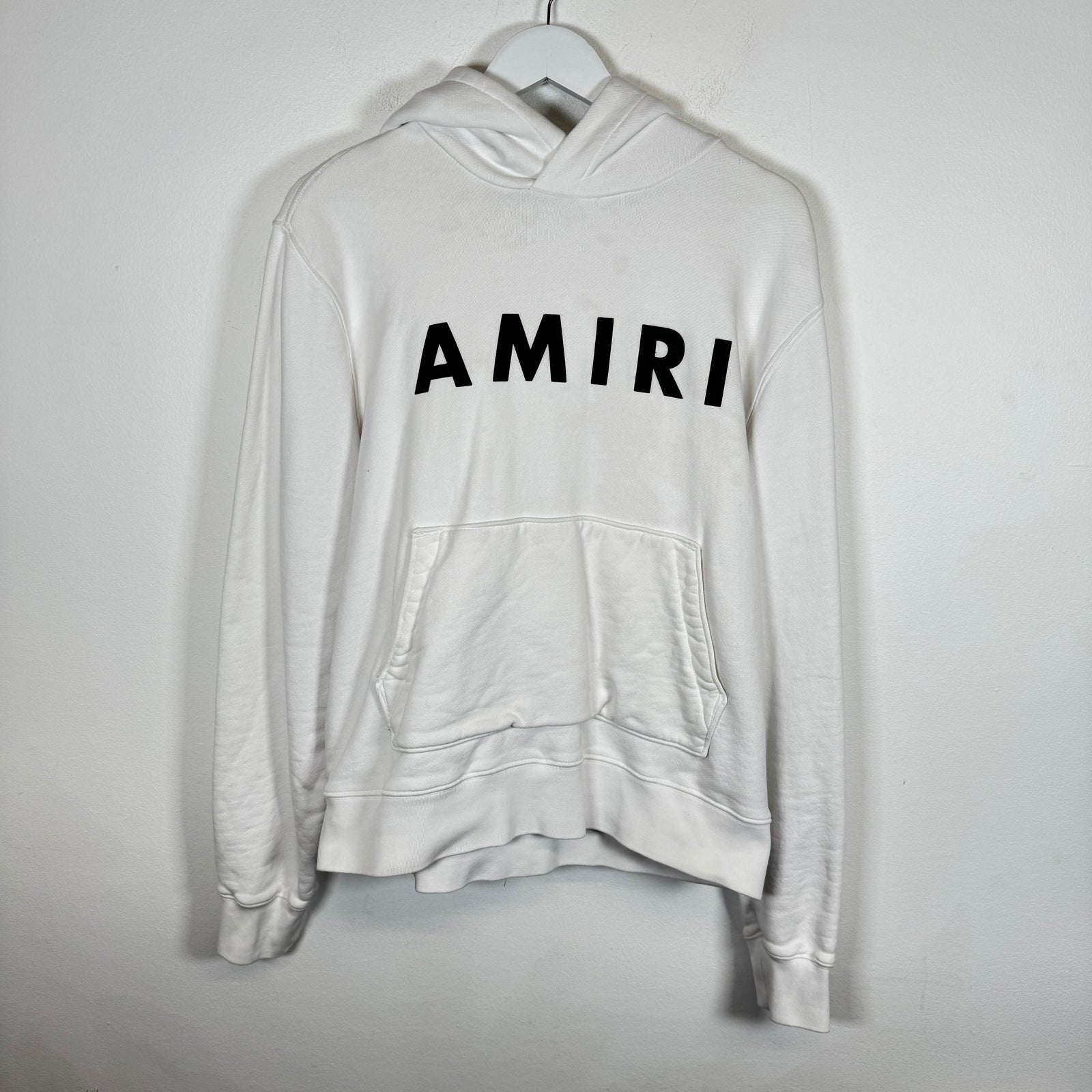 Amiri White MA Core Logo Hoodie Size M