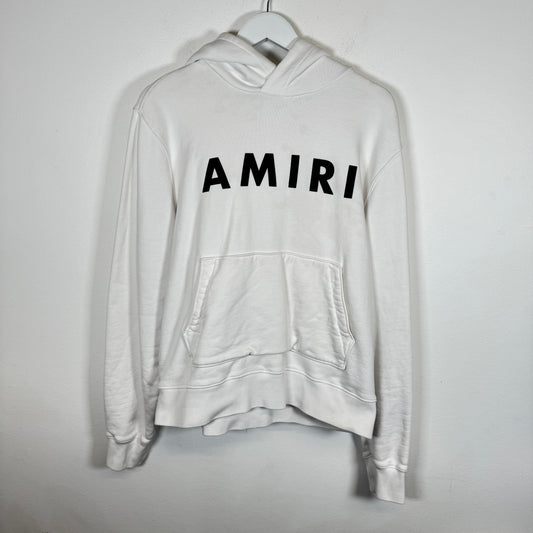 Amiri White MA Core Logo Hoodie Size M