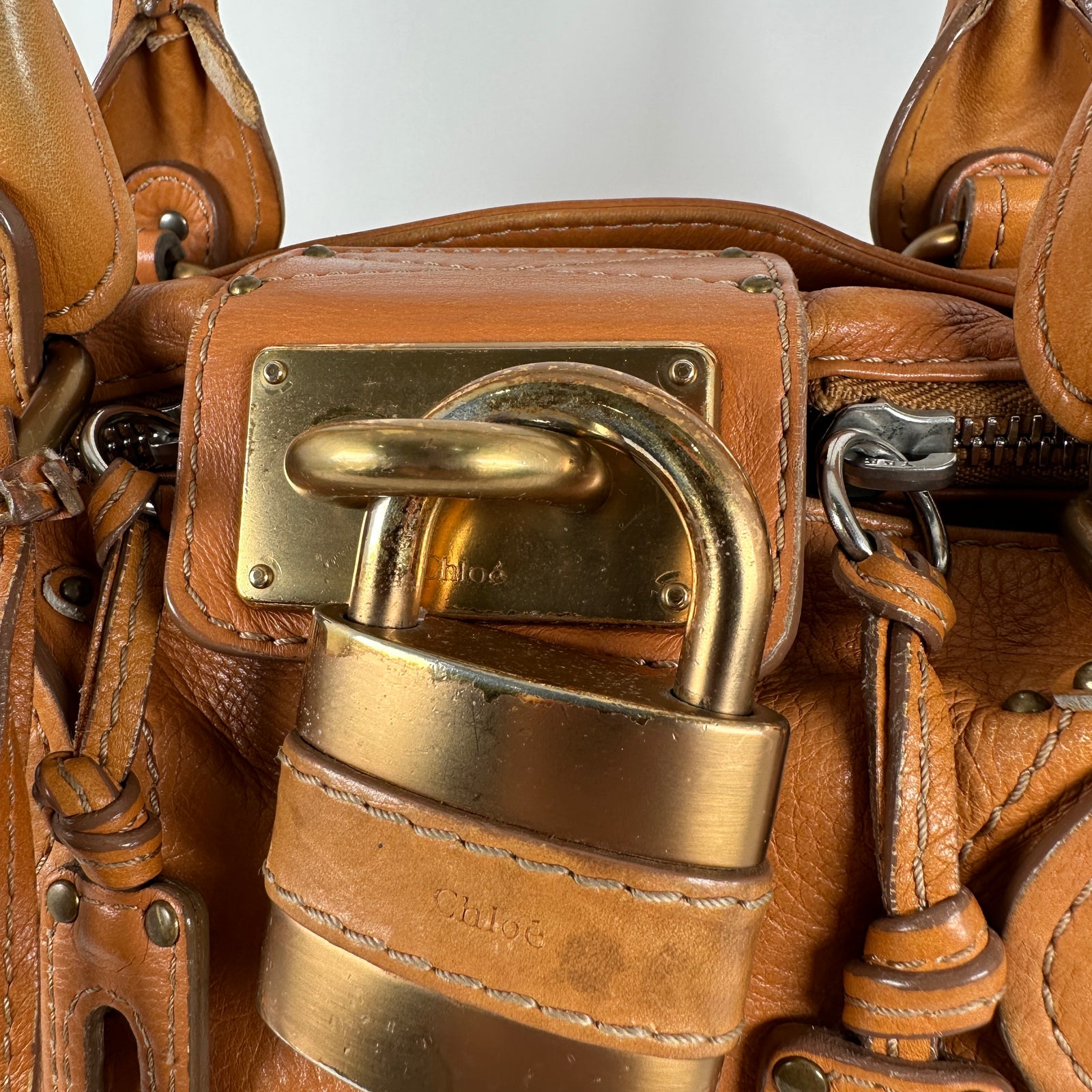 Chloe Paddington Lock Leather Handbag