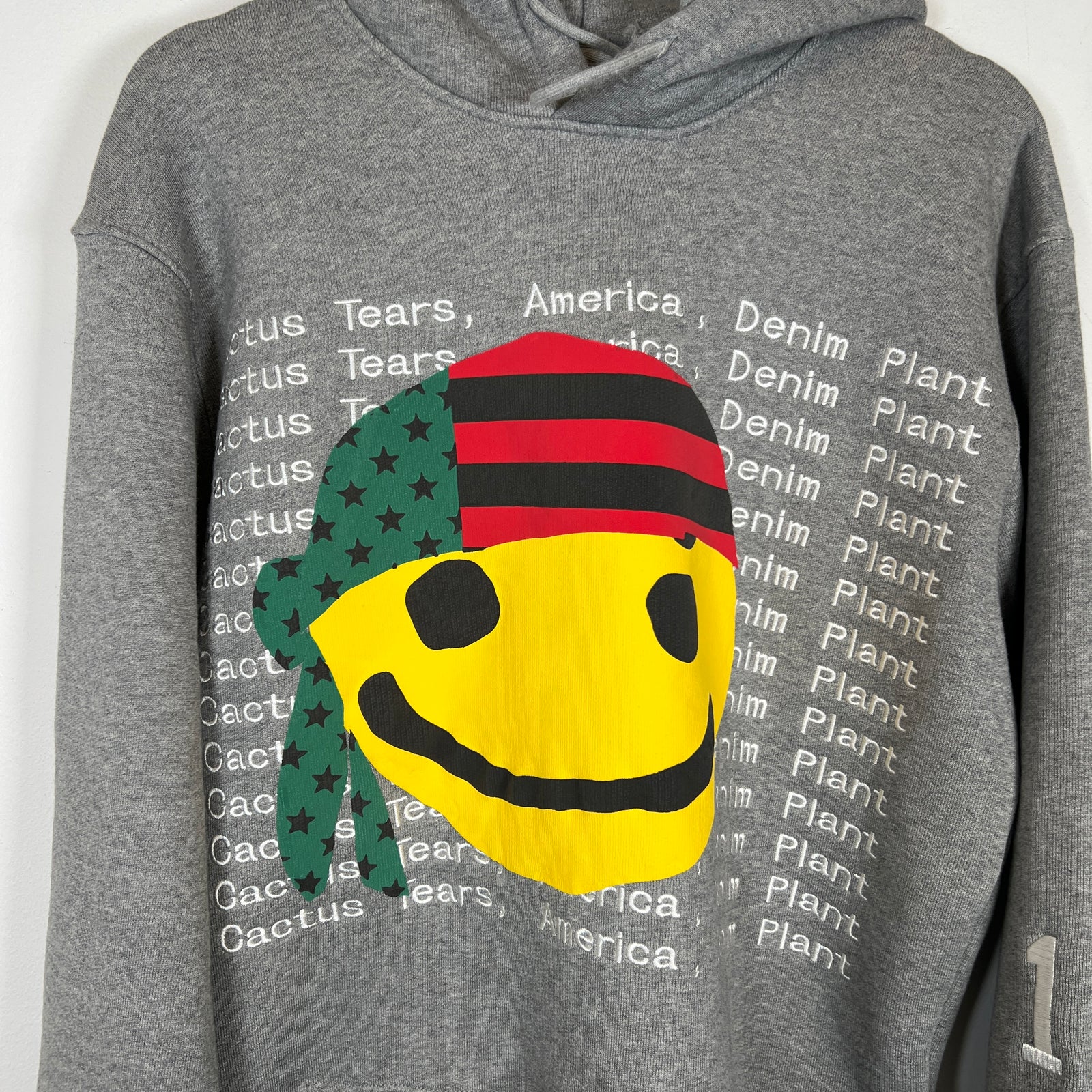 CPFM x Denim Tears Grey 'Cactus Tears' Hoodie Size M