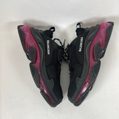 Balenciaga Black/Pink Triple S Sneaker Size 38