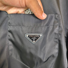 Prada Re-Nylon Logo Button-Up Shirt