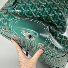 Goyard Goyardine Green Boeing 55 Travel Duffle Bag