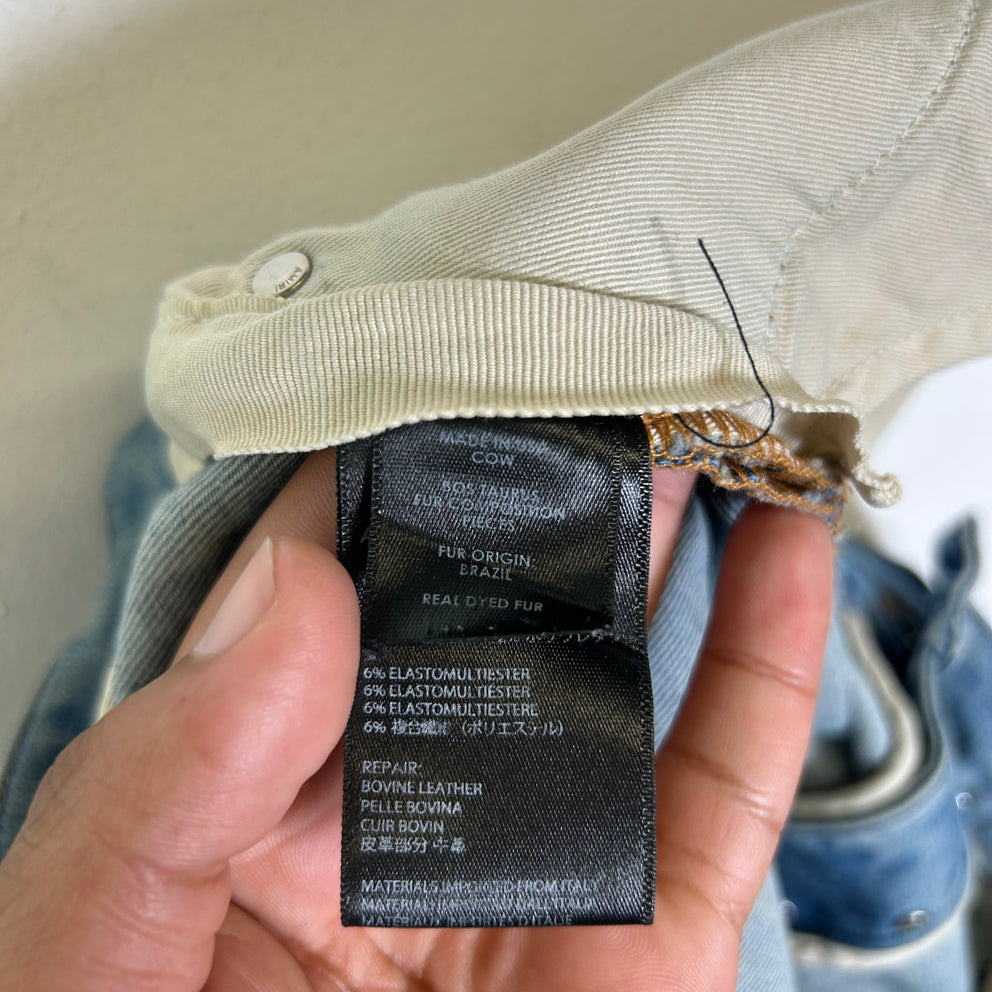 Amiri Lightwash Leopard Thrasher Jeans